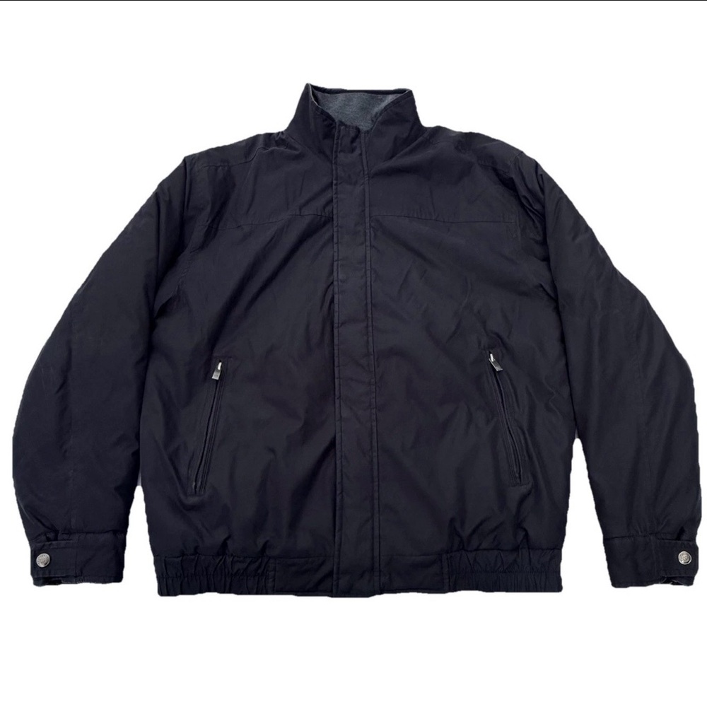 Vintage Weatherproof Mens M Black Jacket Plaid Lined Full Zip Coat